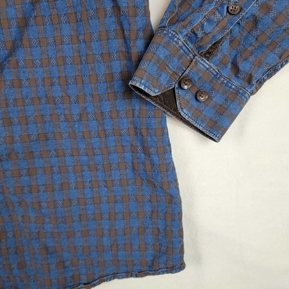 Carbon2cobalt Buffalo Check Button Down Shirt Sz L - image 2